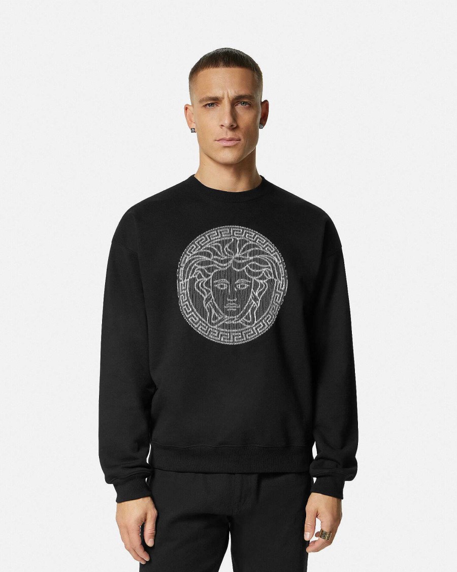 Hot Embroidered Medusa Sliced Sweatshirt Sweatshirts