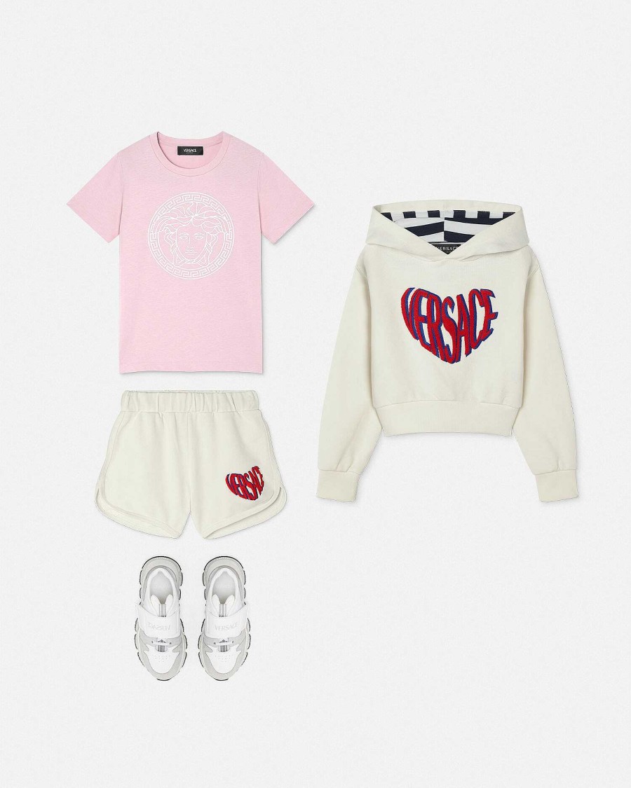 Online Heart Versace Logo Kids Sweat Shorts Clothing