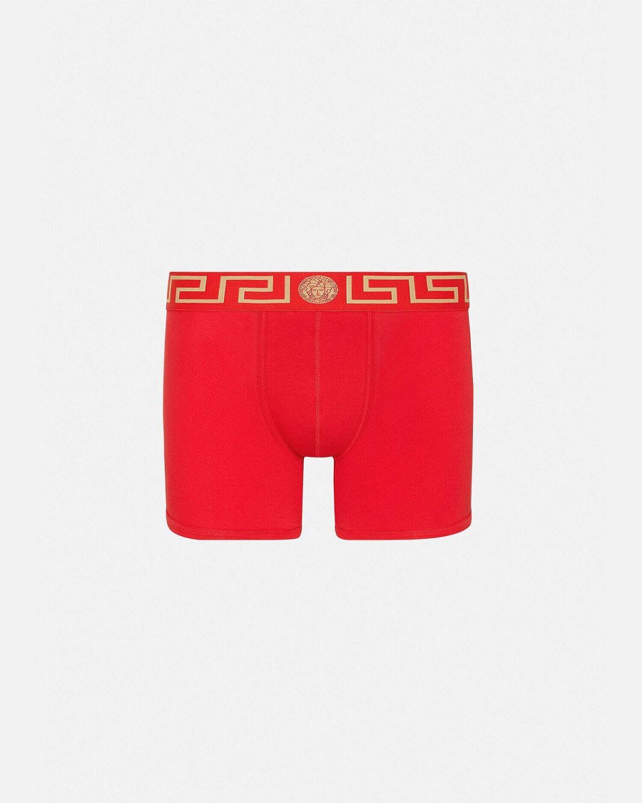 Clearance Greca Border Long Trunks Boxers