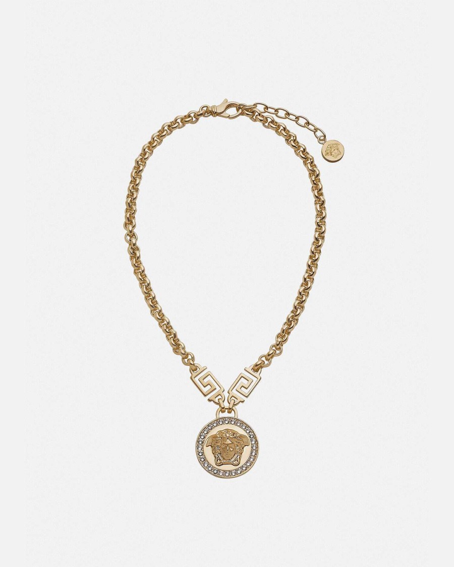 Hot Crystal La Medusa Greca Necklace Necklaces