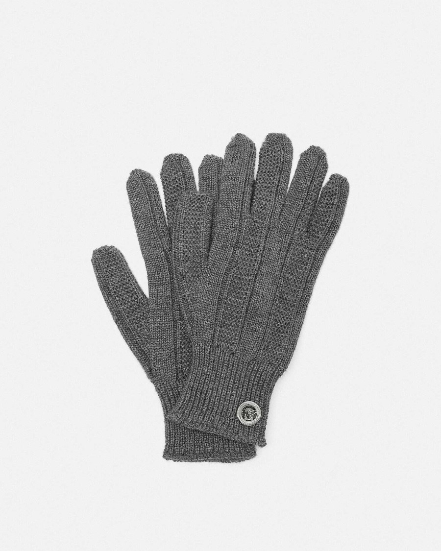 New Medusa Ribbed Knit Gloves Soft Accessories