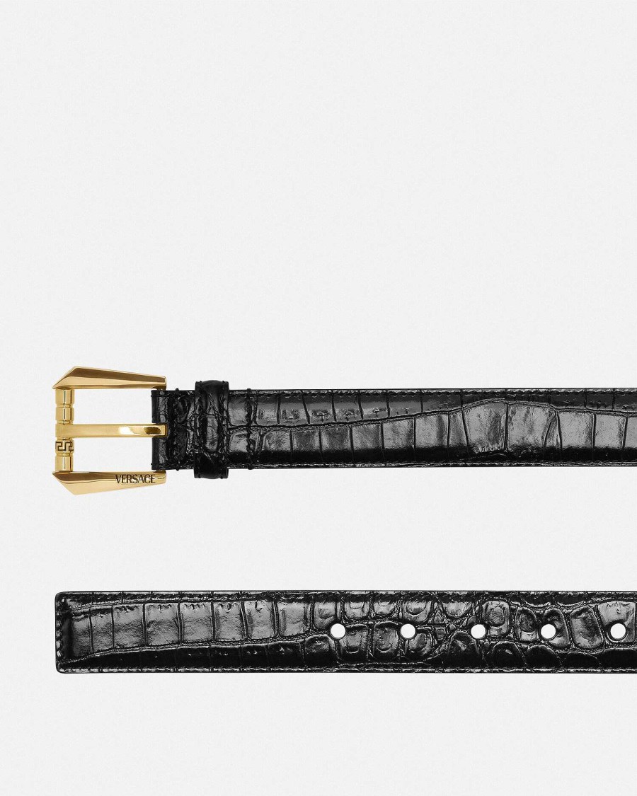 Best Croc Effect Leather Belt Belts