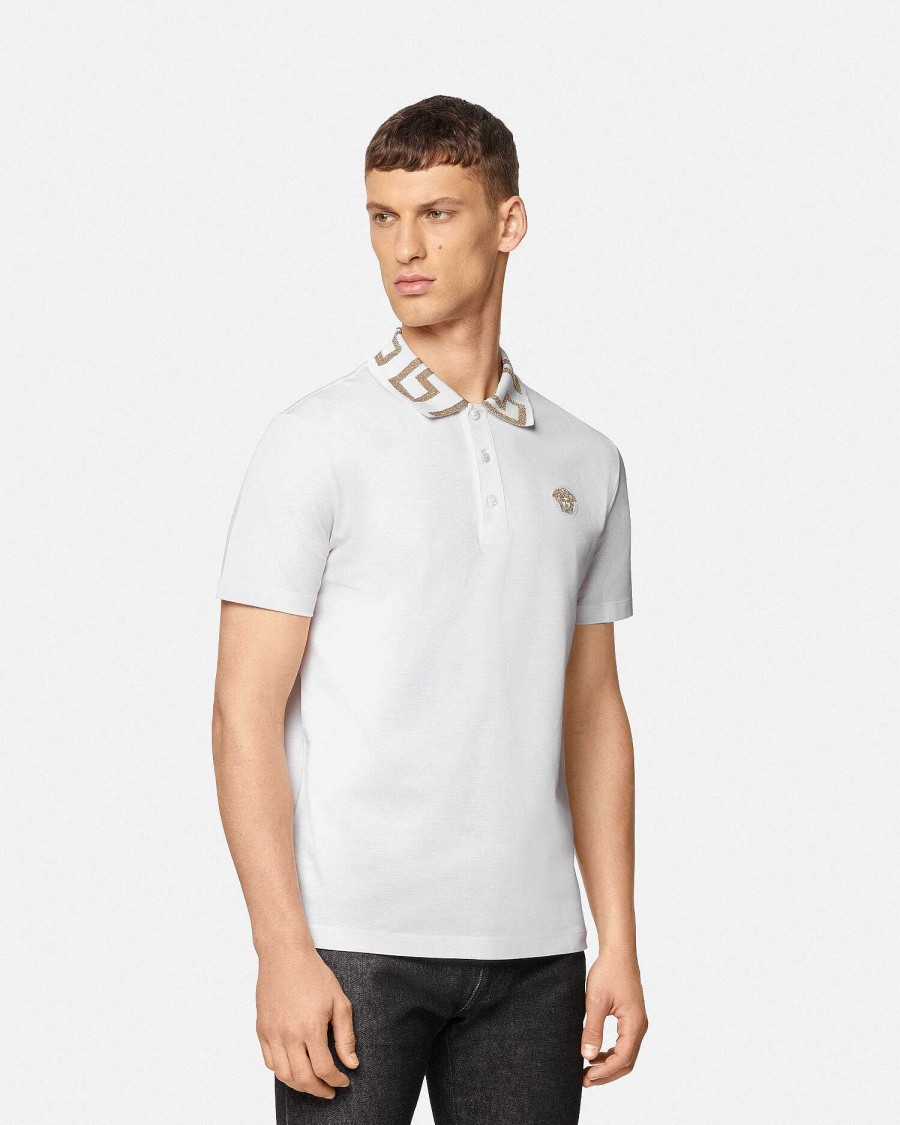 Clearance Greca Short-Sleeved Polo Shirt T-Shirts & Polos