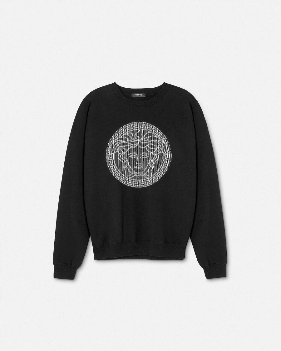 Hot Embroidered Medusa Sliced Sweatshirt Sweatshirts