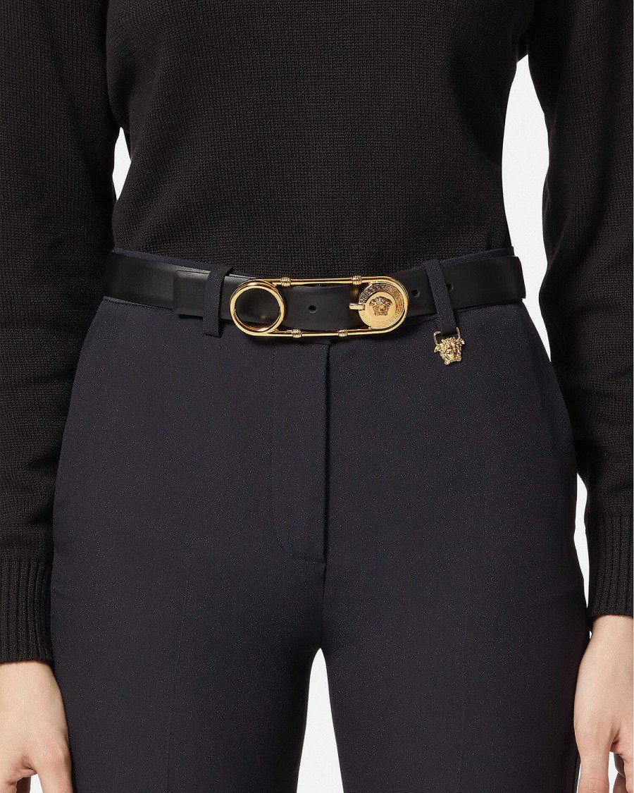 Online Safety Pin Leather Belt Belts