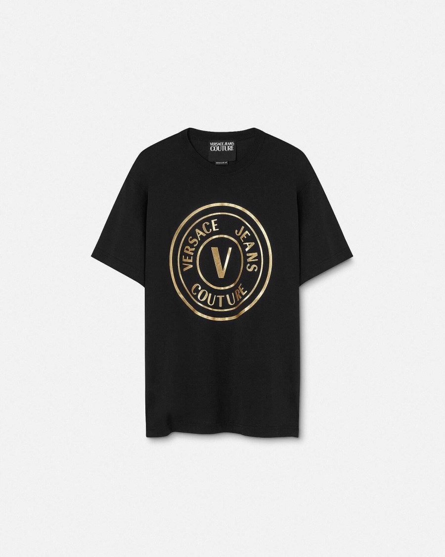 Clearance V-Emblem Metallic Logo T-Shirt Clothing