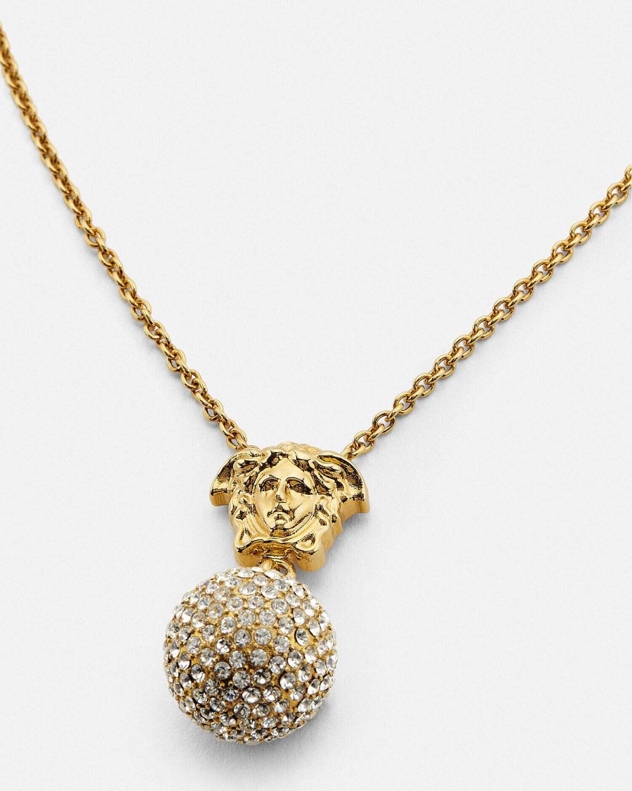 Hot Medusa Crystal Ball Necklace Necklaces