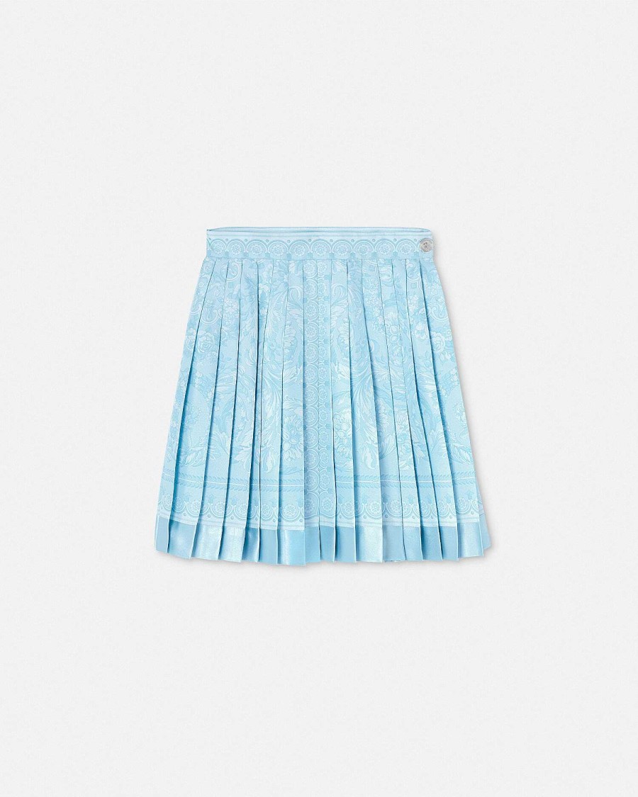 Best Barocco Silk Pleated Skirt Skirts