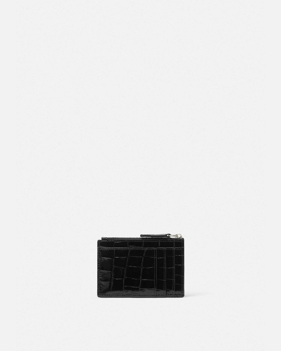 Clearance Croc-Effect Medusa Biggie Card Holder Wallets