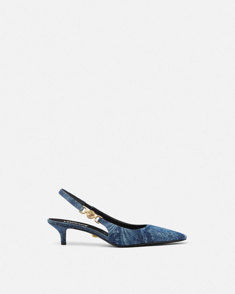 Wholesale Barocco Denim Slingback Pumps 40 Mm Pumps & Slingbacks