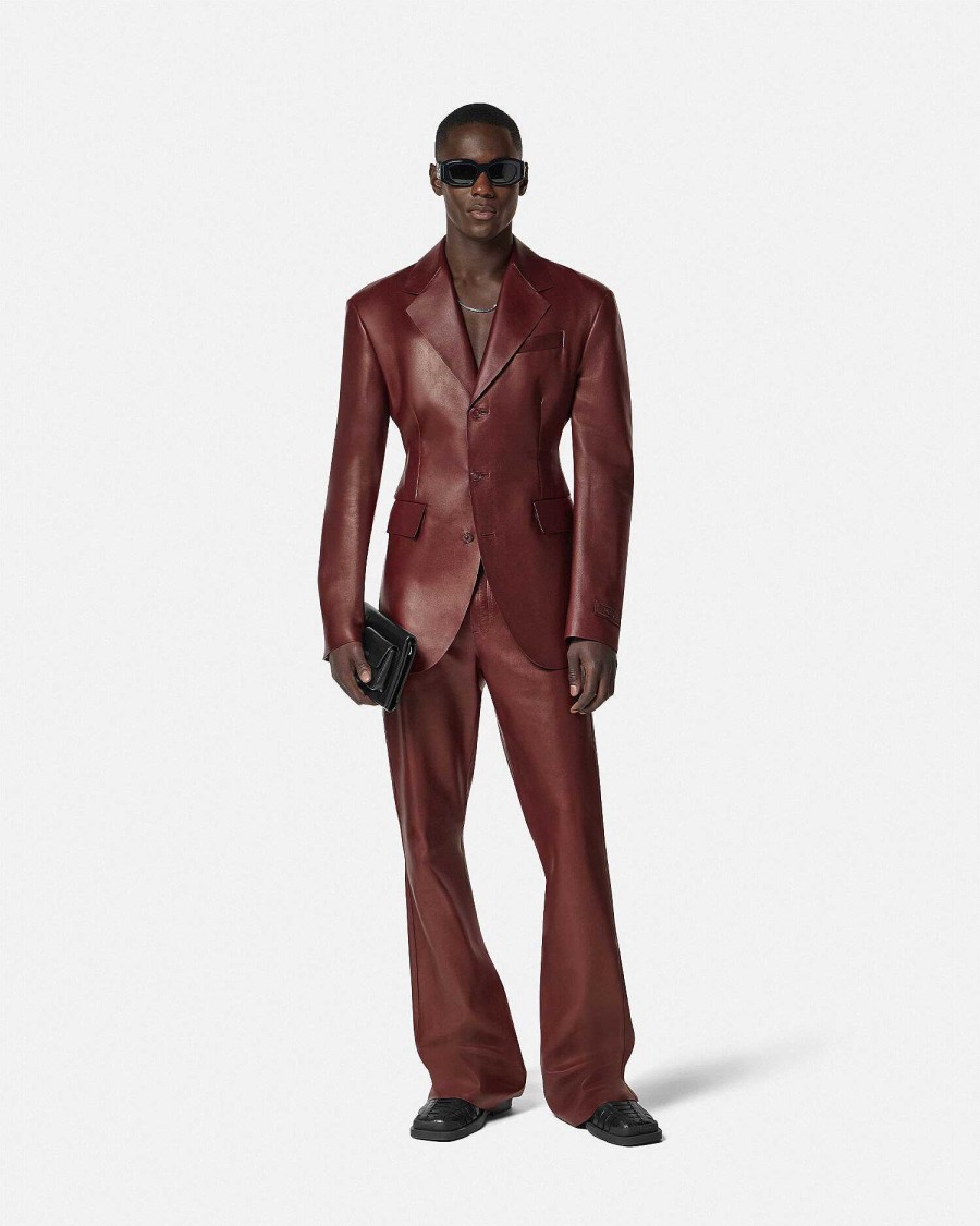 Clearance Flared Leather Pants Blazers & Suits