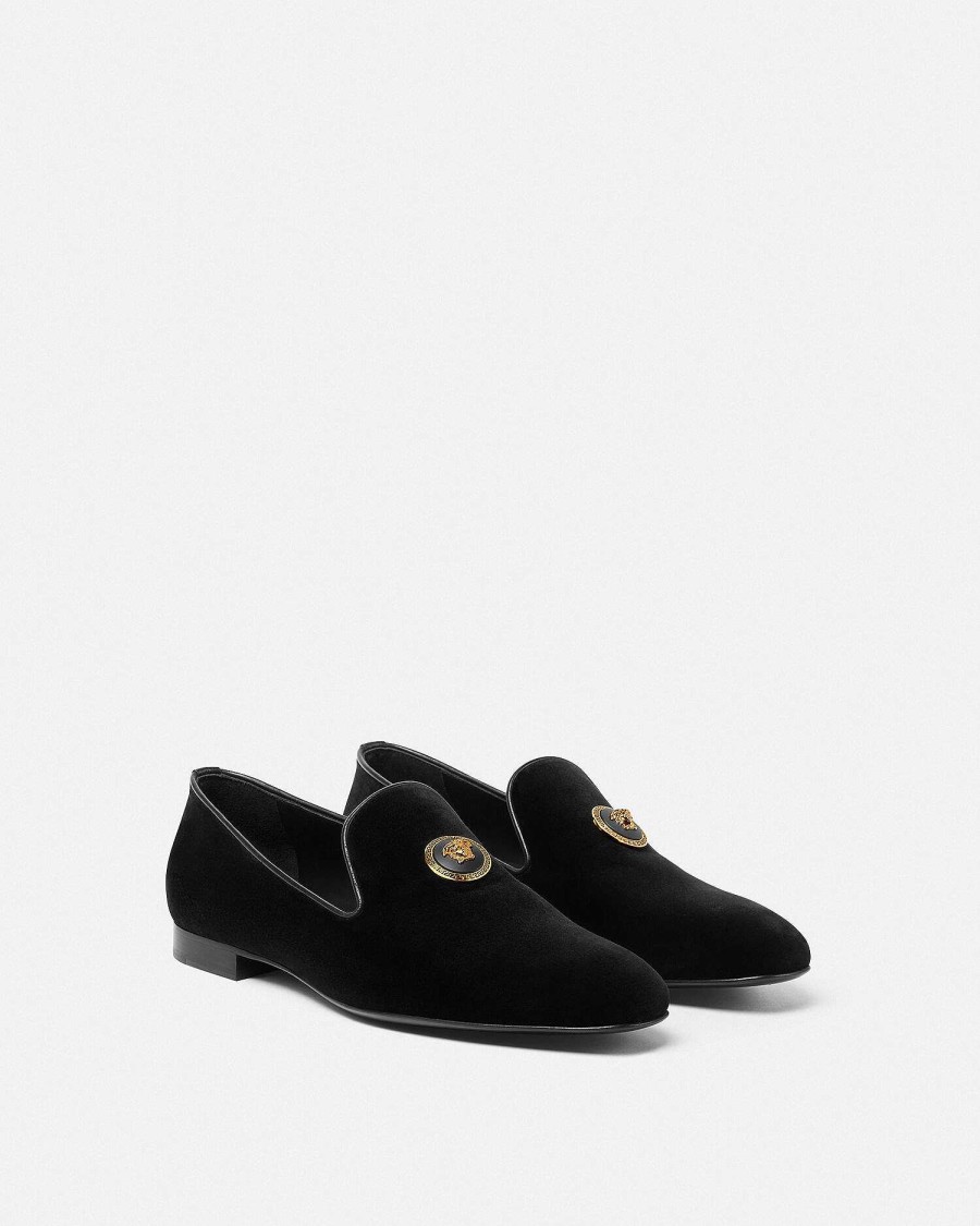 Hot Medusa Velvet Slippers Loafers & Slippers