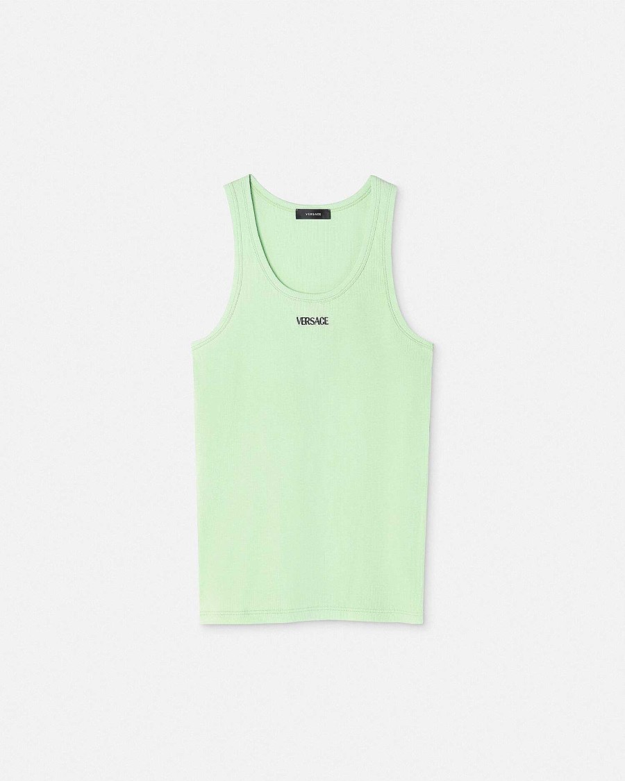 Online Logo Ribbed Tank Top T-Shirts & Polos