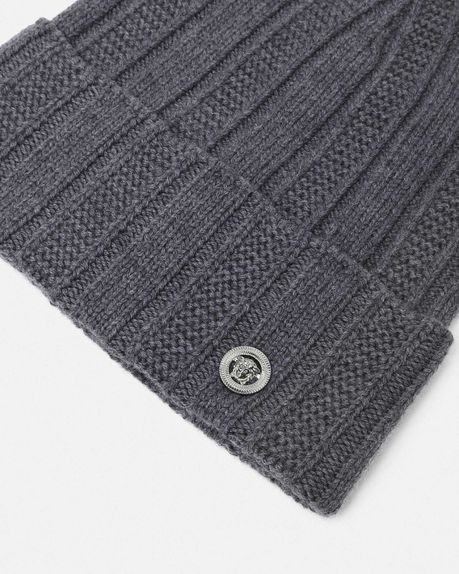 New Medusa Ribbed Knit Beanie Soft Accessories