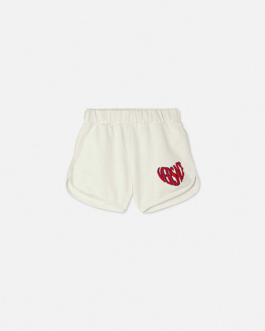 Online Heart Versace Logo Kids Sweat Shorts Clothing