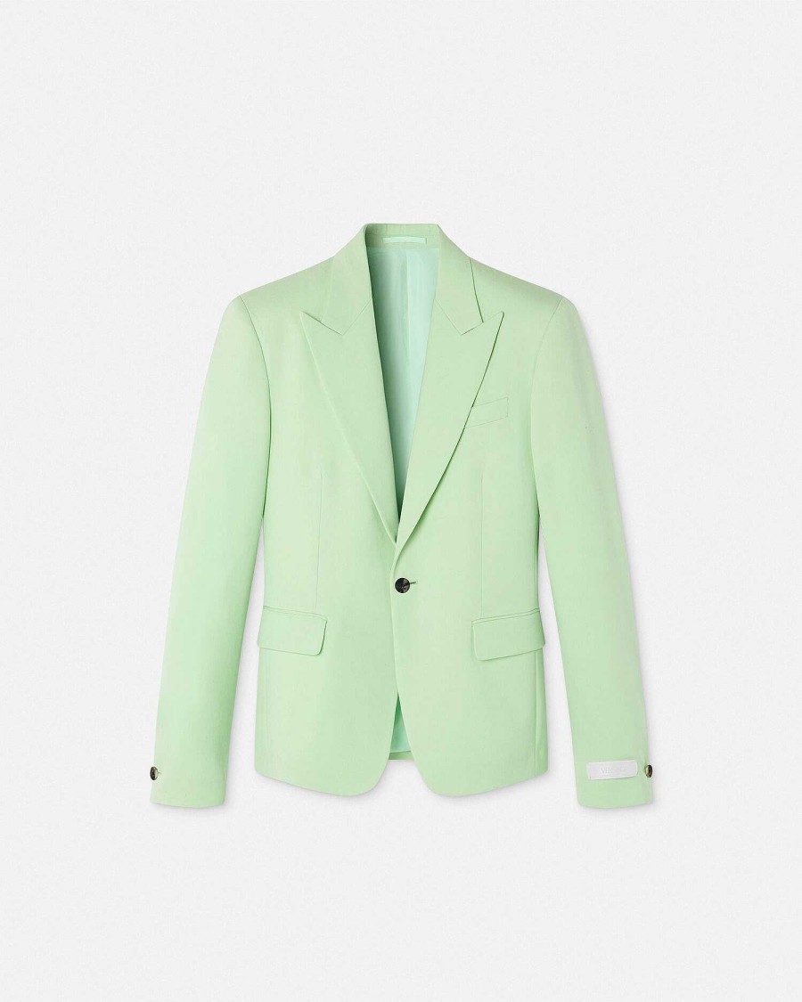 Online Wool Single-Breasted Blazer Blazers & Suits