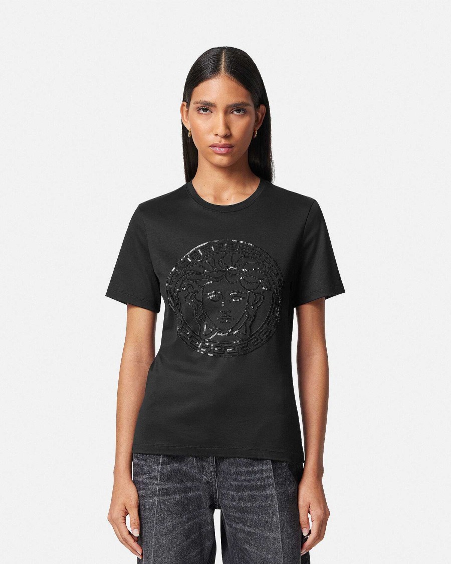 Hot Embellished Medusa T-Shirt T-Shirts & Sweatshirts