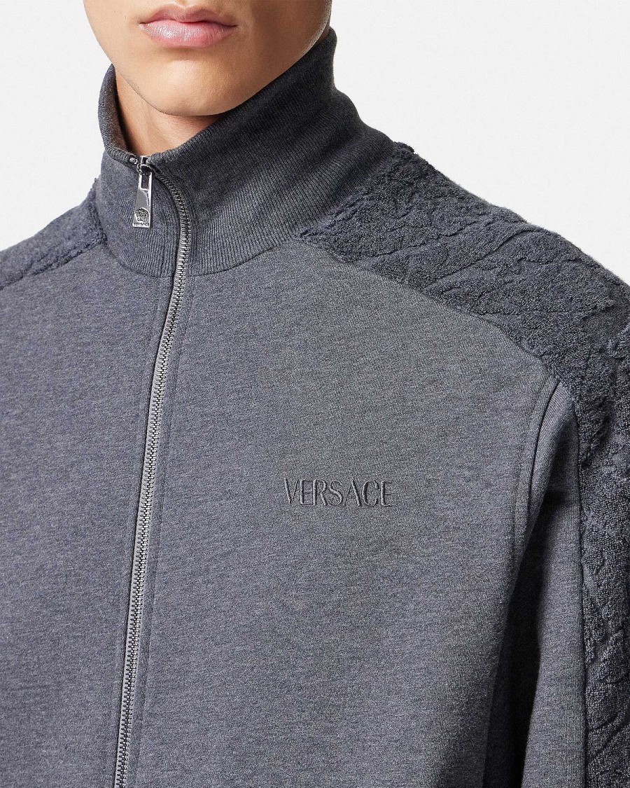 Hot Barocco Towel Zip Sweatshirt Sweatshirts