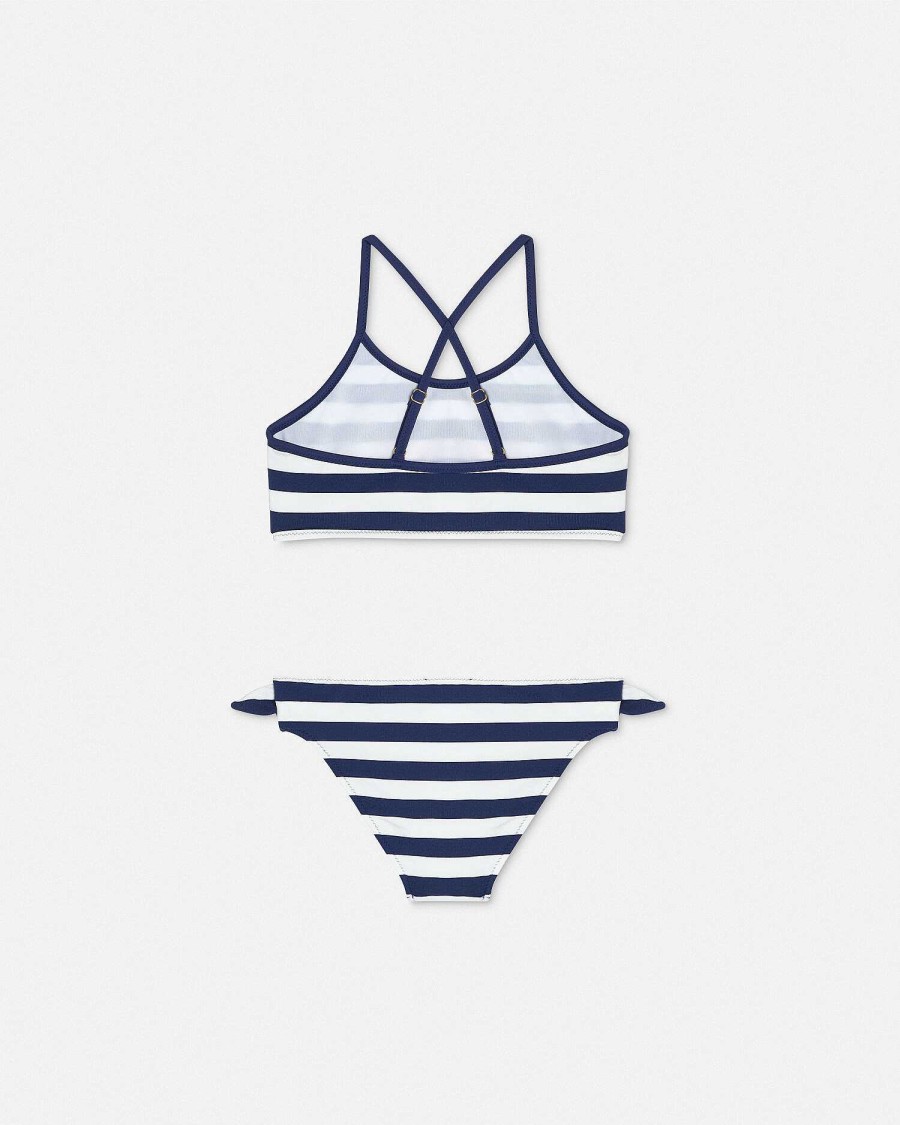 Hot Nautical Stripe Kids Bikini Set Beachwear