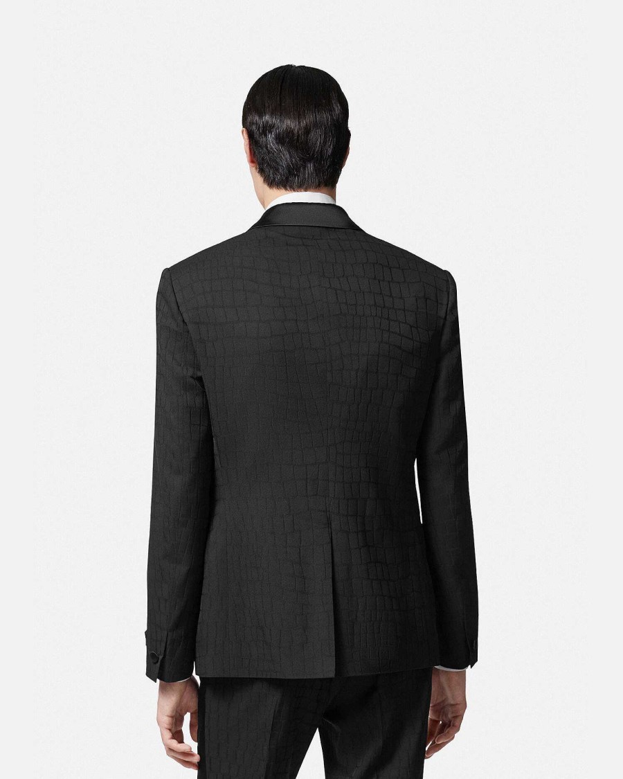 Clearance Croc-Effect Jacquard Blazer Blazers & Suits