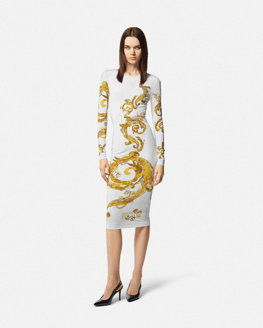 New Watercolour Couture Midi Dress Clothing