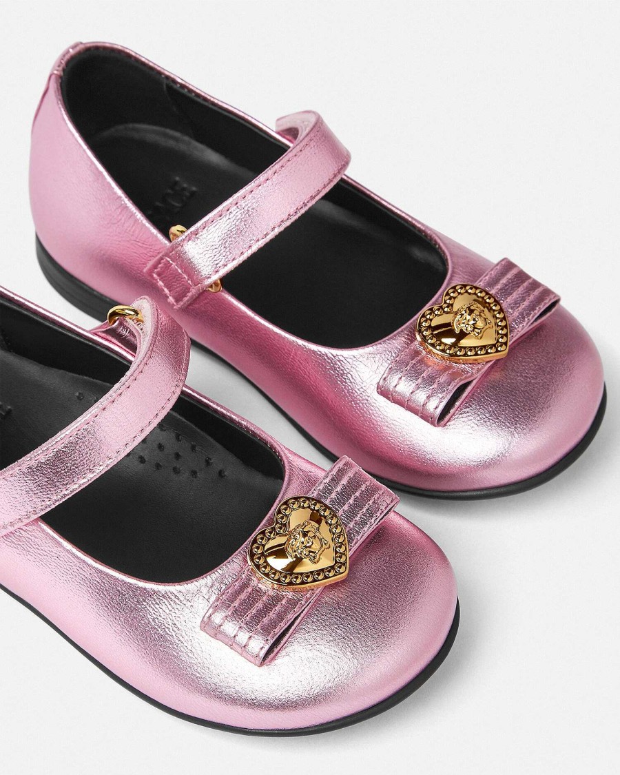 Best Gianni Ribbon Metallic Baby Ballerinas Shoes