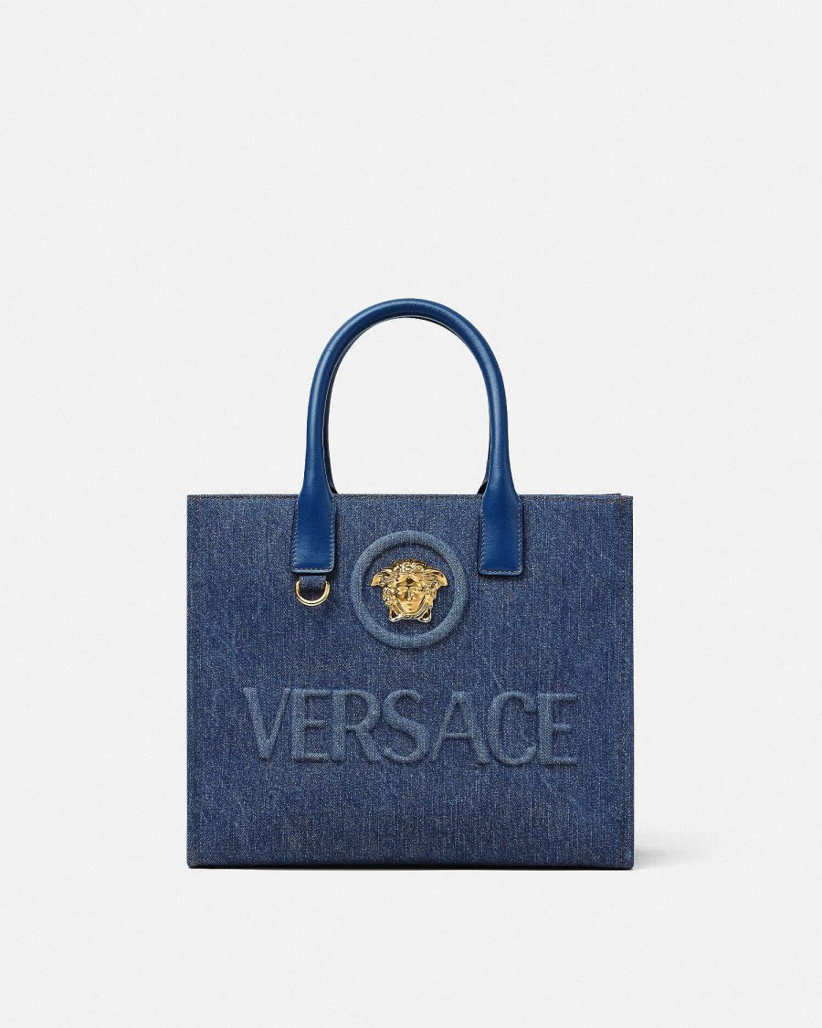 Wholesale La Medusa Denim Small Tote Bag Totes