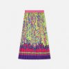 New Animalier Pleated Midi Skirt Clothing