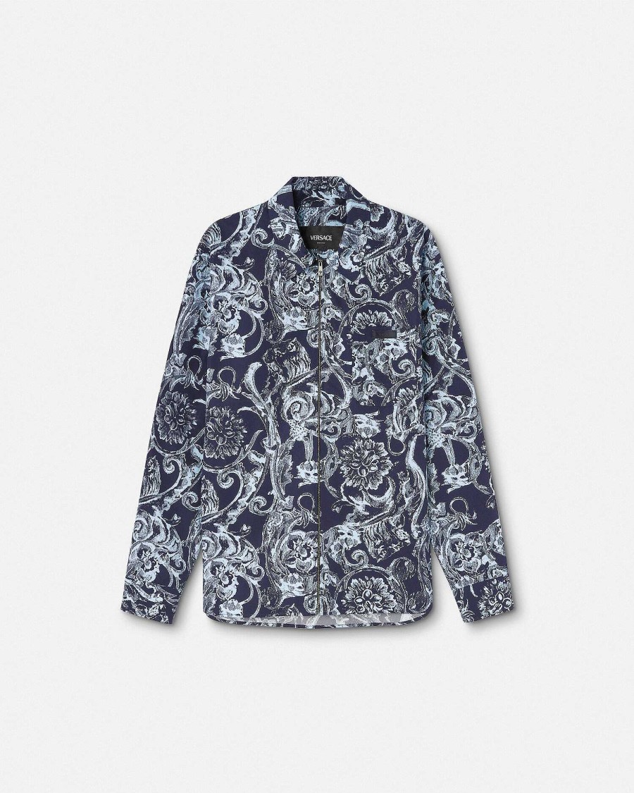 Online Barocco Stencil Blouson Jacket Jackets & Coats