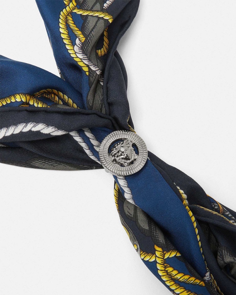 Online Versace Nautical Triangle Silk Foulard Soft Accessories