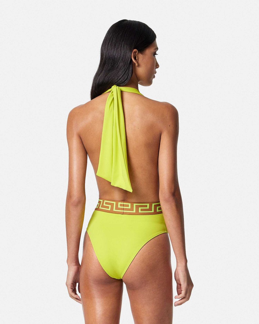 Wholesale Greca Border One-Piece Swimsuit Swimwear