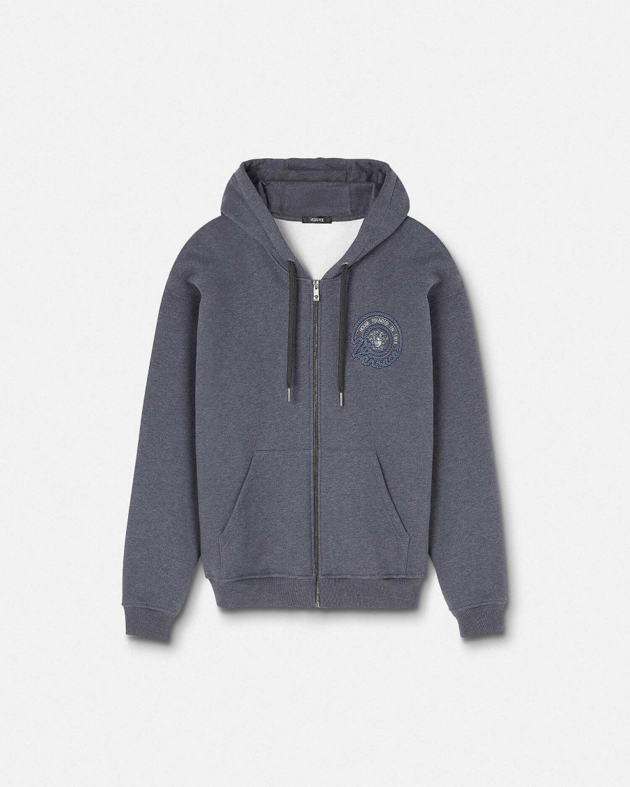 Clearance Nautical Medusa Zip Hoodie Sweatshirts