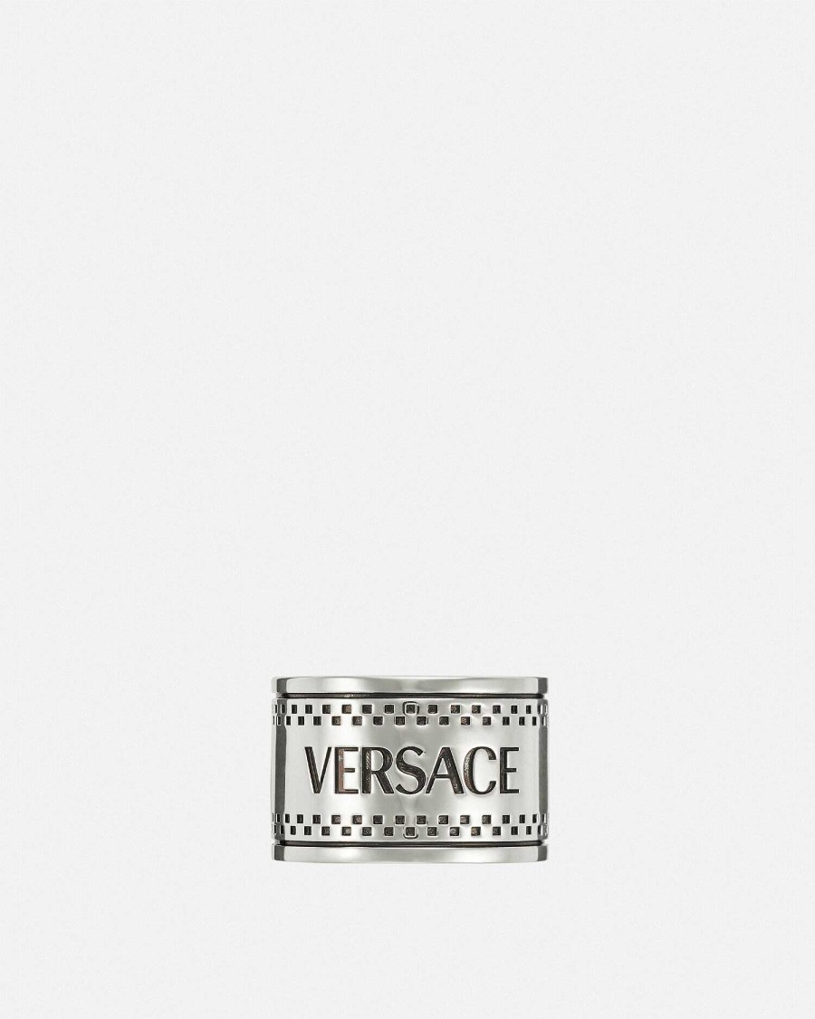 Wholesale 90S Vintage Versace Logo Ring Rings