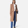 Hot Camel Wool Single-Breasted Long Coat Outerwear & Coats