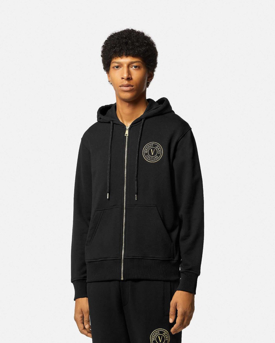 Hot V-Emblem Zip Hoodie Clothing