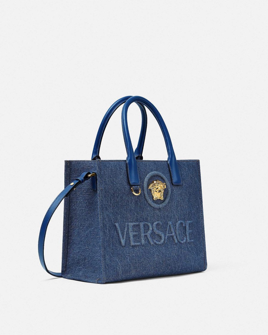 Wholesale La Medusa Denim Small Tote Bag Totes