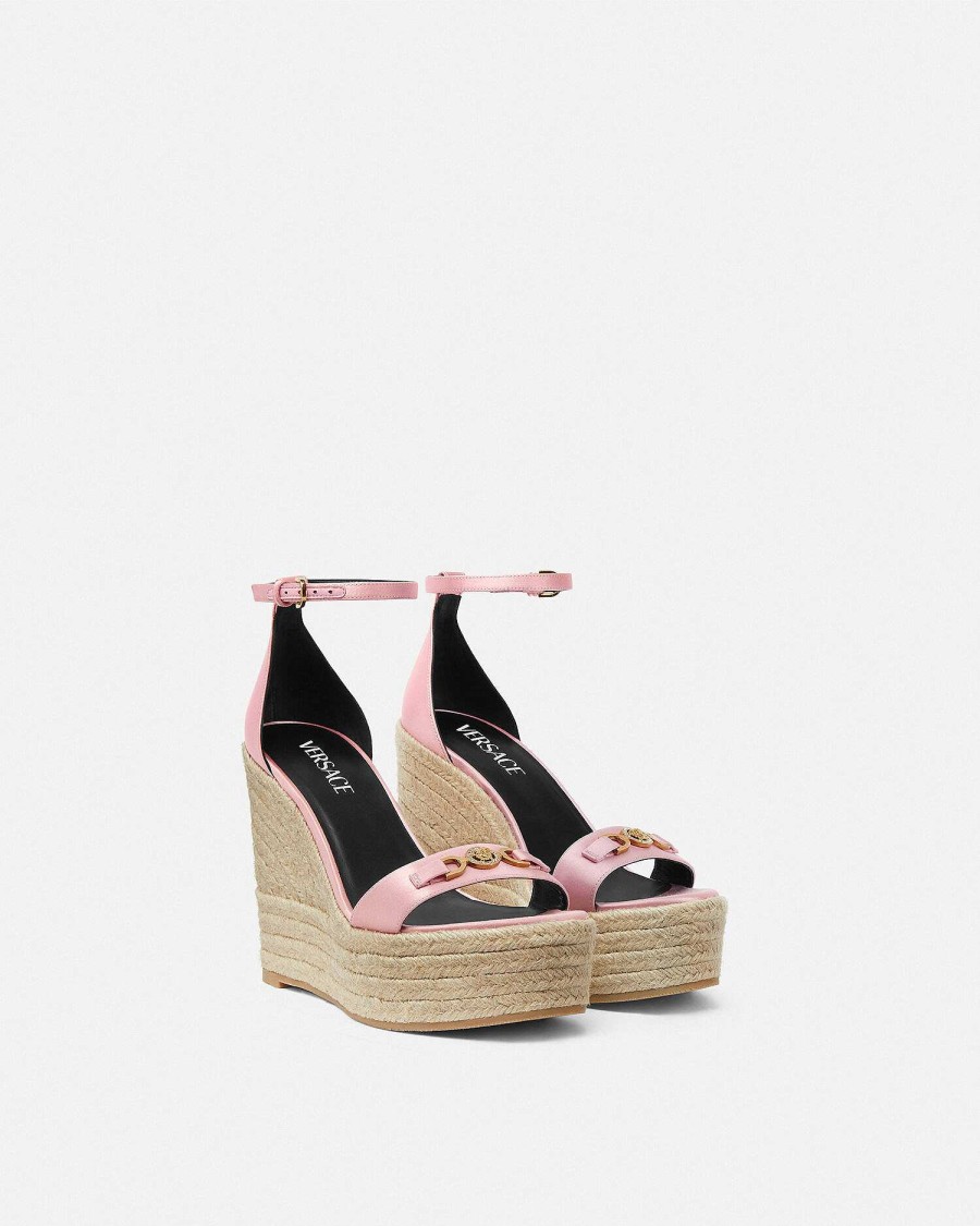 Hot Medusa '95 Satin Wedge Sandals 120 Mm Sandals