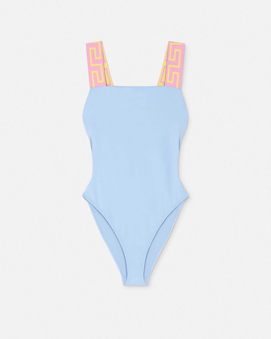 Hot Greca Border One-Piece Swimsuit Swimwear