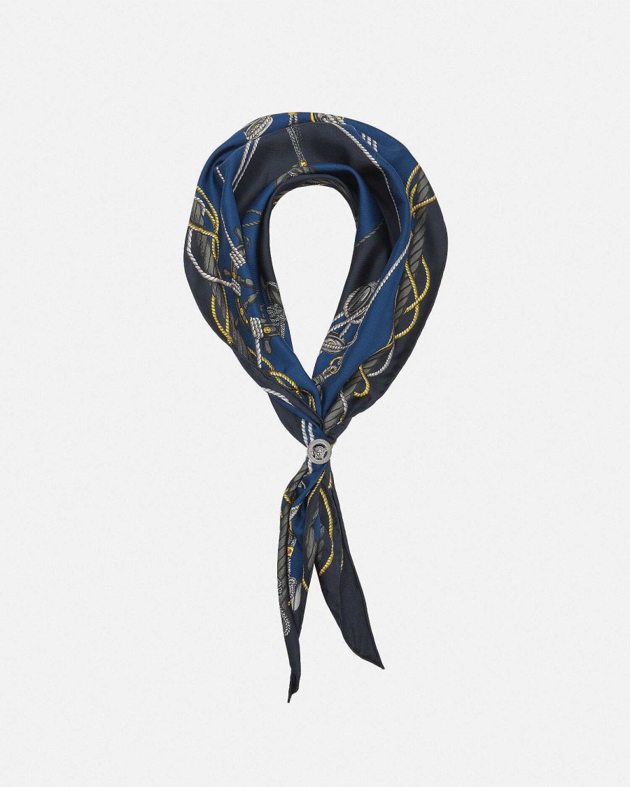 Online Versace Nautical Triangle Silk Foulard Soft Accessories