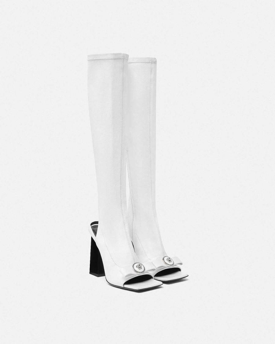 New Gianni Ribbon Open Knee-High Boots 105 Mm Boots