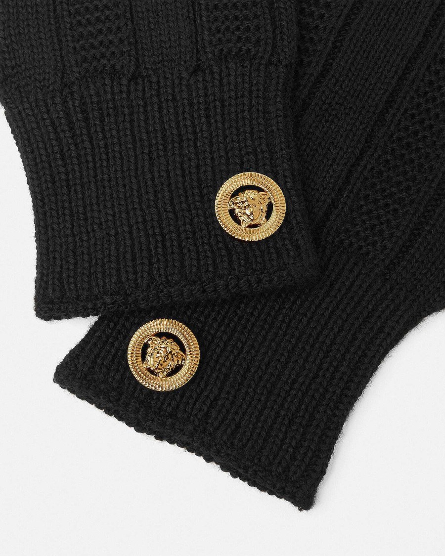 Wholesale Medusa Ribbed Knit Gloves Soft Accessories