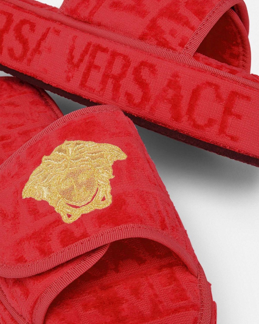 Clearance Versace Allover Slippers Slippers