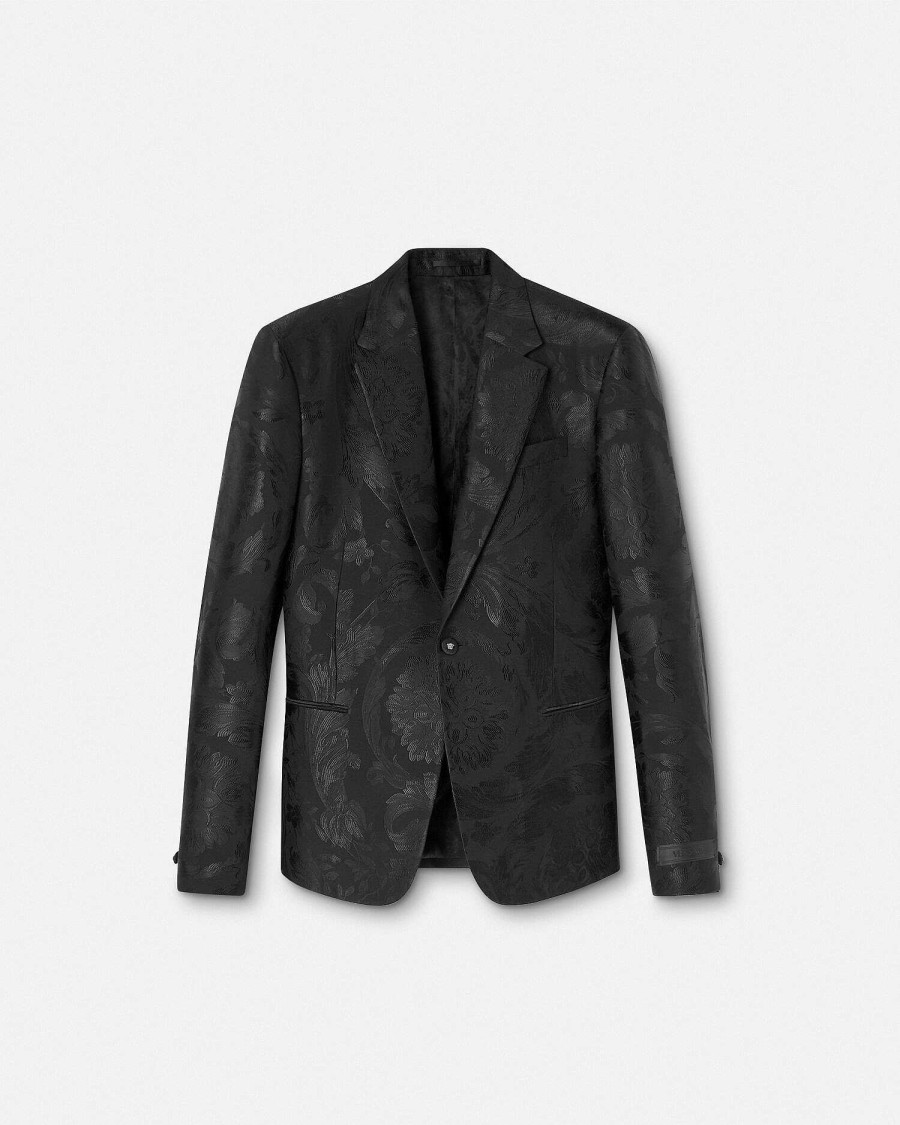 Best Barocco Jacquard Single-Breasted Blazer Blazers & Suits