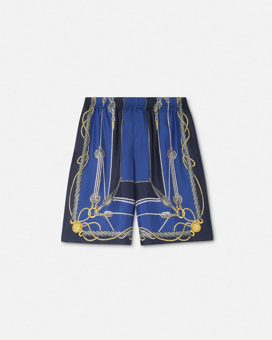 Best Versace Nautical Silk Shorts Pants & Shorts