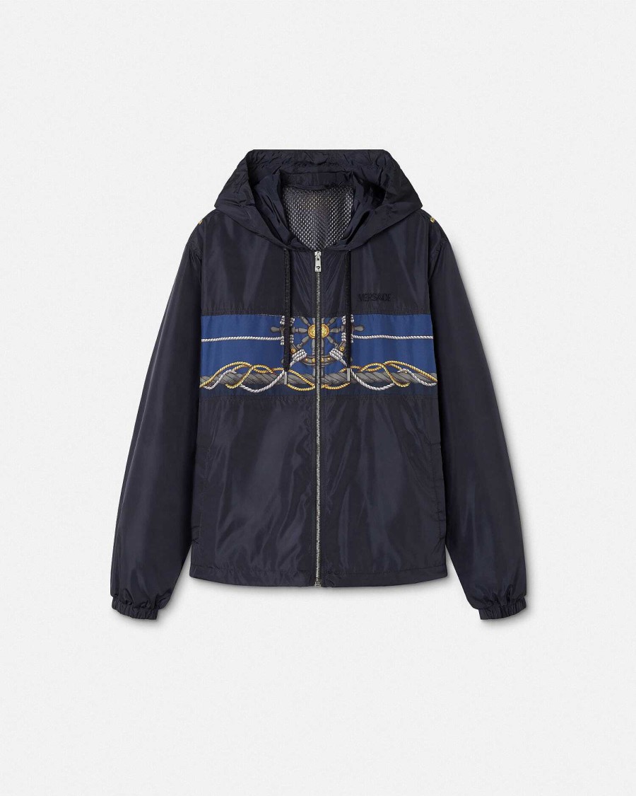 Clearance Versace Nautical Windbreaker Jacket Jackets & Coats