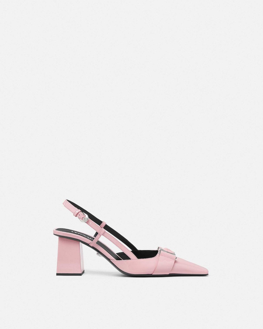 Best Medusa Buckle Patent Slingback Pumps 70 Mm Pumps & Slingbacks