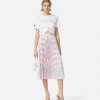 Best Medusa Contrasto Pleated Midi Skirt Skirts