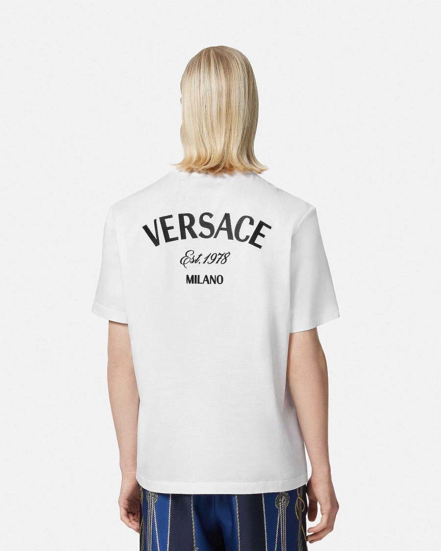 New Versace Milano Stamp T-Shirt T-Shirts & Polos