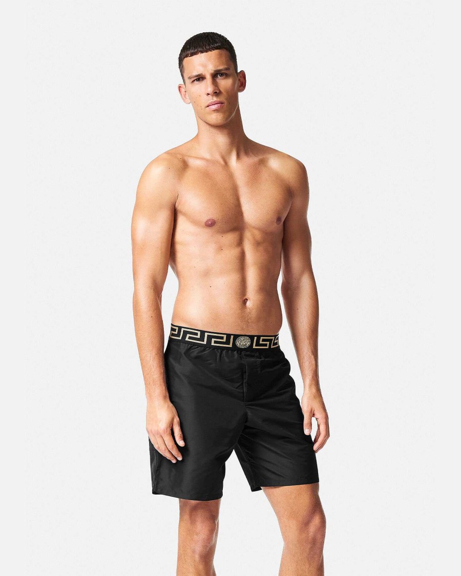 New Greca Border Mid Boardshorts Swimwear