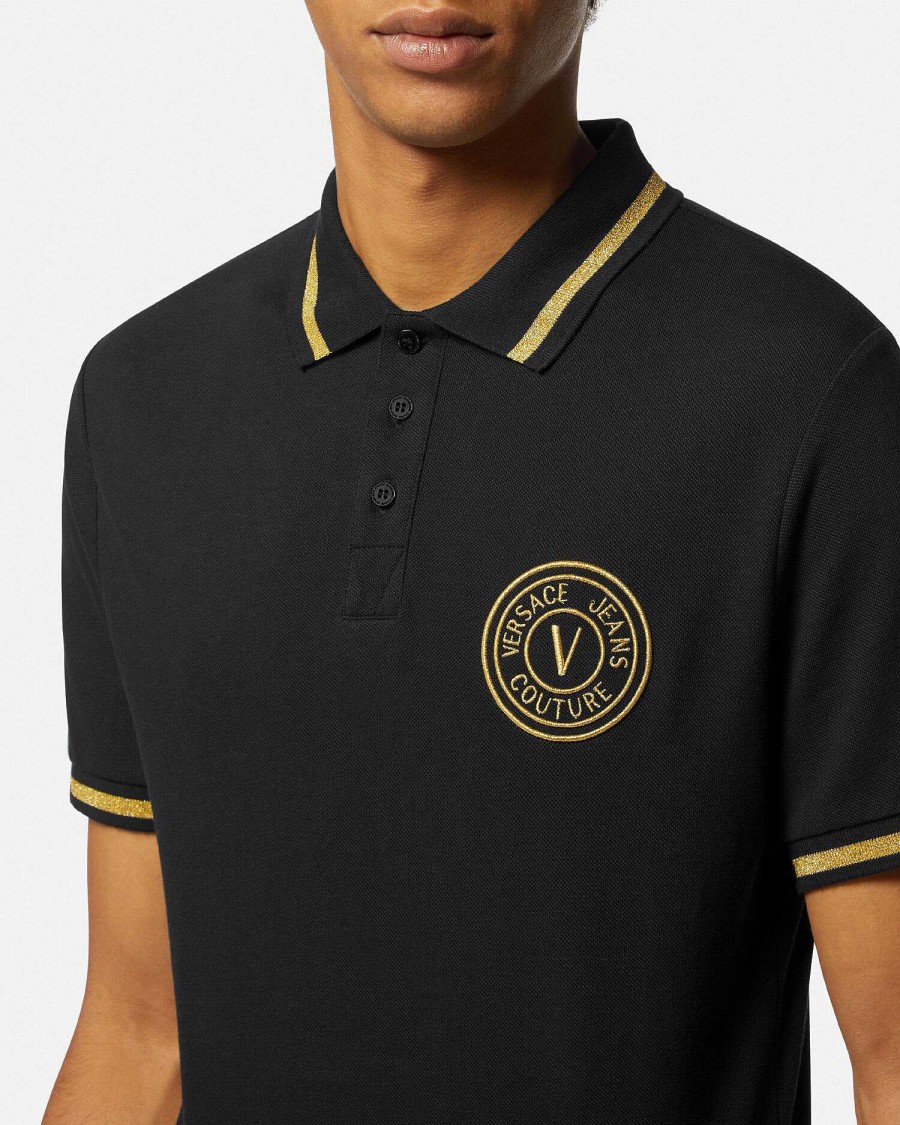 Hot V-Emblem Polo Shirt Clothing